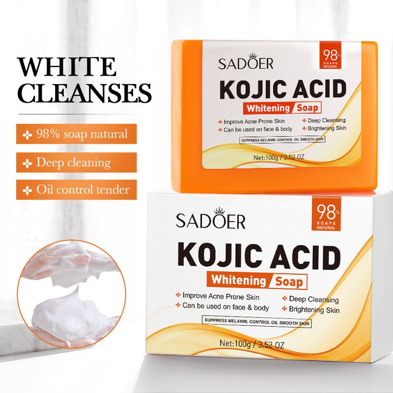 Kojic Acid Soap - 1Pc SADOER Kojic Acid Facial Soap