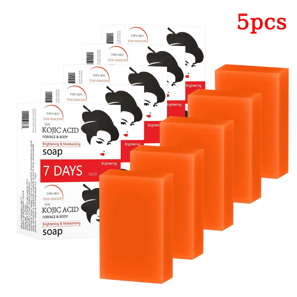 Kojic Acid Soap - 1/3/5Pcs Turmeric Soap Lemon Acids Handmade