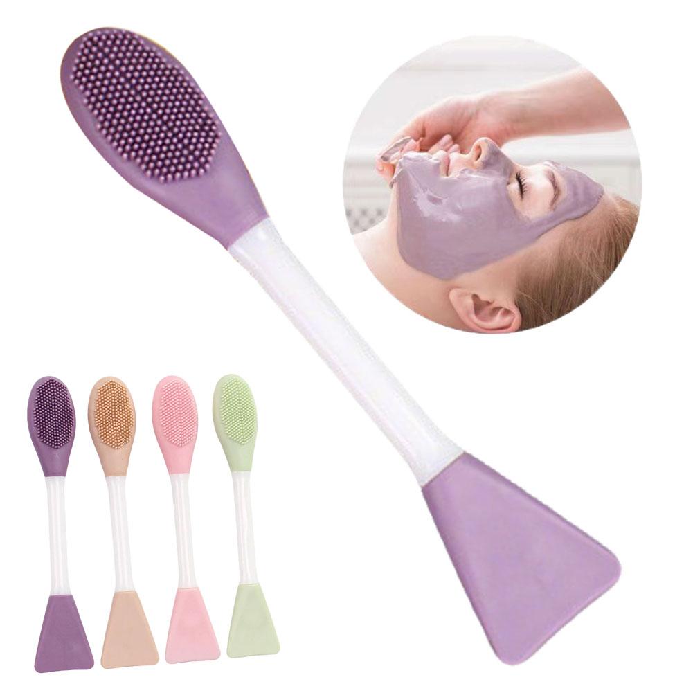 Skincare Viral Tiktok - Double Head Silicone Facial Mask Brush